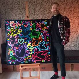  M.Koeur - M.Koeur - Evolution de Koeurs - 100x100cm.jpg