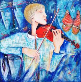 Andrée MAHÉ ROS - IVRESSE MUSICALE-100X100-Acrylique et technique mixte.jpg