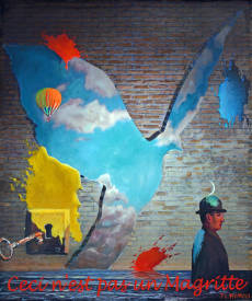 Jean-Louis MANUEL - Ceci n'est pas un Magritte,Tableau à clé