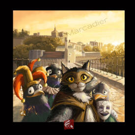 Coralie MARCADIER - SUR LE PONT, peinture digitale Serie 30 ex. .jpg