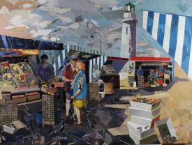 Patrick MARTIN - Marché aux huitres. Collage. 60x80.jpg