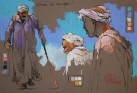 Patrick MARTIN - Etude .Hommes aux Turbans.Pastel. 30x40.jpg