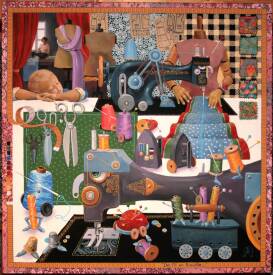 Patrick MARTIN - De Fil en Aiguille. Peinture 100x100.jpg