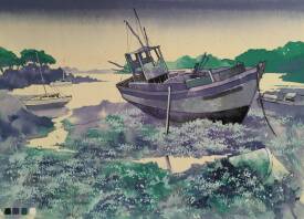 Patrick MARTIN - Cimetière marin1. Plume et encres.60x80.jpg