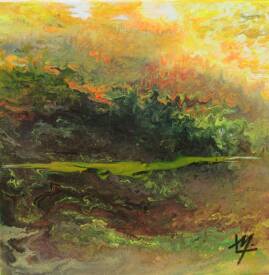 Lydie MATTEONI - La fôret 30x30 encadré.JPG