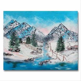 Jean Pierre MIGNAN - J'AIME LA NEIGE huile sur toile Inv 2023.010057.jpg