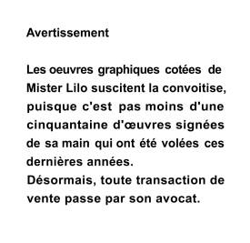 Calogero-Lilo dit Mister Lilo - Avertissement