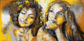 Nathalie MONTEL - les amies.50x100cm