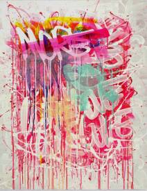 Edwige MOREL - FULL PINK LOVE 120,5x111cm
