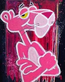 Edwige MOREL - LITTLE PINK PANTHER 33X46CM .JPG