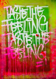 Edwige MOREL - TASTE THE FEELING VERT 70X100CM