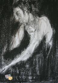 Françoise NDONGO - Noir de fusain oeuvre sur papier 50x65.JPG