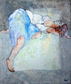 Françoise NDONGO - Suspendue huile,chassis épais,toile coton 100x120.jpg