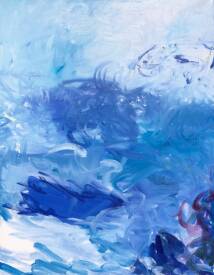 Nina NKAR - Bleu en composition, 2025, huile sur toile 92x73.jpg