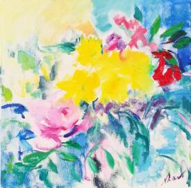Nina NKAR - Fleurs d'Anna. Fleurs de Printemps 2020, huile sur toile, 50x50.jpg