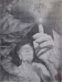 Daniel OLIVIER - Daniel OLIVIER: Autoportrait, 80 x 60, mine graphite.jpg