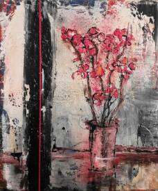 Stéphane ORSET - bouquet oublie contre le mur (46X55X2) 320 E.jpg