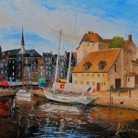 Gyslaine PACHET MICHENEAU - H758 Bassin de Honfleur1 50x50 cm 0217.JPG