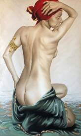 Christine PAOLI - Nu d'Ithée dit La grande baigneuse.