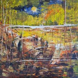 Claude PARIZOT - L'INCONNUE. 40X40.