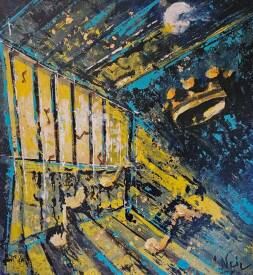 Claude PARIZOT - PRISON DOREE. 40X40.