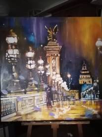 Claude PARIZOT - MIDNIGHT IN PARIS II. 100X100; 2021.jpg