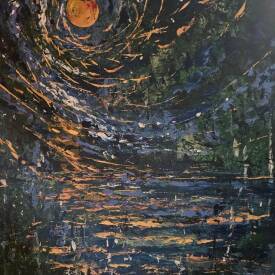 Claude PARIZOT - LA NUIT. 40X40.