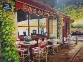 Claude PARIZOT - LE BISTROT DES ARTISTES 200X400