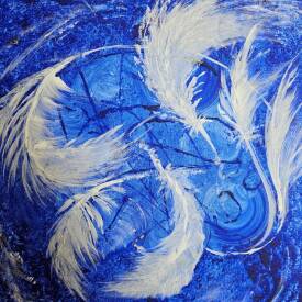 Claude PARIZOT - PRETE MOI TA PLUME. 40X40.