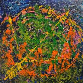 Claude PARIZOT - RONDE DES ENFANTS. 40X40.
