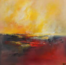 Florence PENET - Soleil de feu huile 80 80 2019.JPG