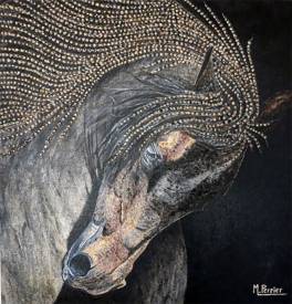Michel PERRIER - Cheval gris