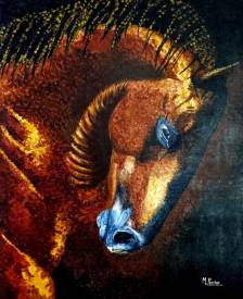 Michel PERRIER - Cheval brun