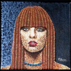 Michel PERRIER - MP-Portrait-pointille-NO3-30X30cm