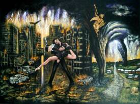 Gui PETRA - Danser pour sauver le monde (2), Acrylique sur toile 80x60cm, Juin 2020.jpg