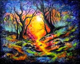 Gui PETRA - Paysage forestier, Acrylique sur toile 100x80cm Novembre 2024.jpg