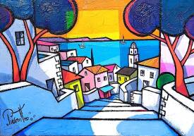Giuseppe PIERMATTEO - Le chemin du Bonheur . Format 65x46cmjpg.jpg