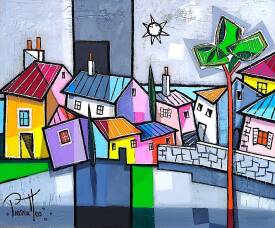 Giuseppe PIERMATTEO - Petit village. 61x50cm.jpg