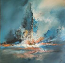 Lysiane Portal - L'instant avant la lumière 70x70 cm