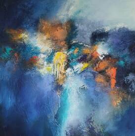 Lysiane Portal - Après  la marée   80x80 cm