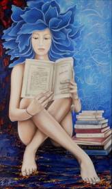 Mado POURTIN MOUSNIER - Quinze ans - huile sur toile - 33X55 - Vendue