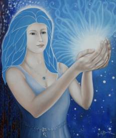 Mado POURTIN MOUSNIER - La voix de la lumière - Huile sur toile - 46X55 - Disponible
