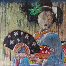 Josep POZO - SERIE-GEISHA-00049 100X100X3,5CM-WOOD