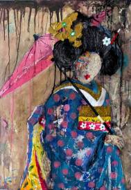 Josep POZO - SERIE GEISHA 00067 75X52,5X3,5CM WOOD