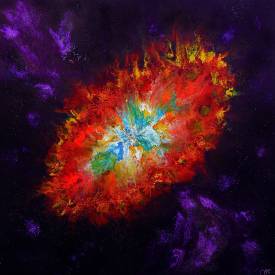 Véronique Pascale PROUST - supernova crunch- acrylique sur toile - 100x100 cm-2017-Véronique Pascale Proust.jpg