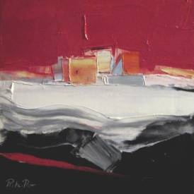 Michèle RIBEIRO - Ciel rouge                                  (30x30)