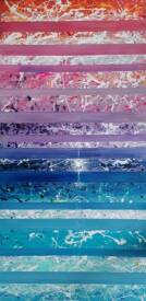 Anne ROBIN - Un soir , en regardant l'océan acrylique sur plexiglas