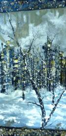 Anne ROBIN - Temps gris tableau technique mixte