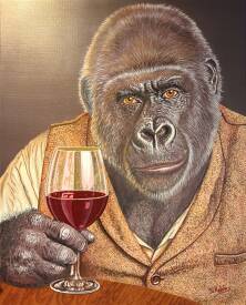 Jean Claude ROBLES - Le gorille au verre de vin