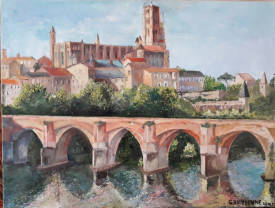 Guy ROMEDENNE - La cathédrale d'Albi et le pont